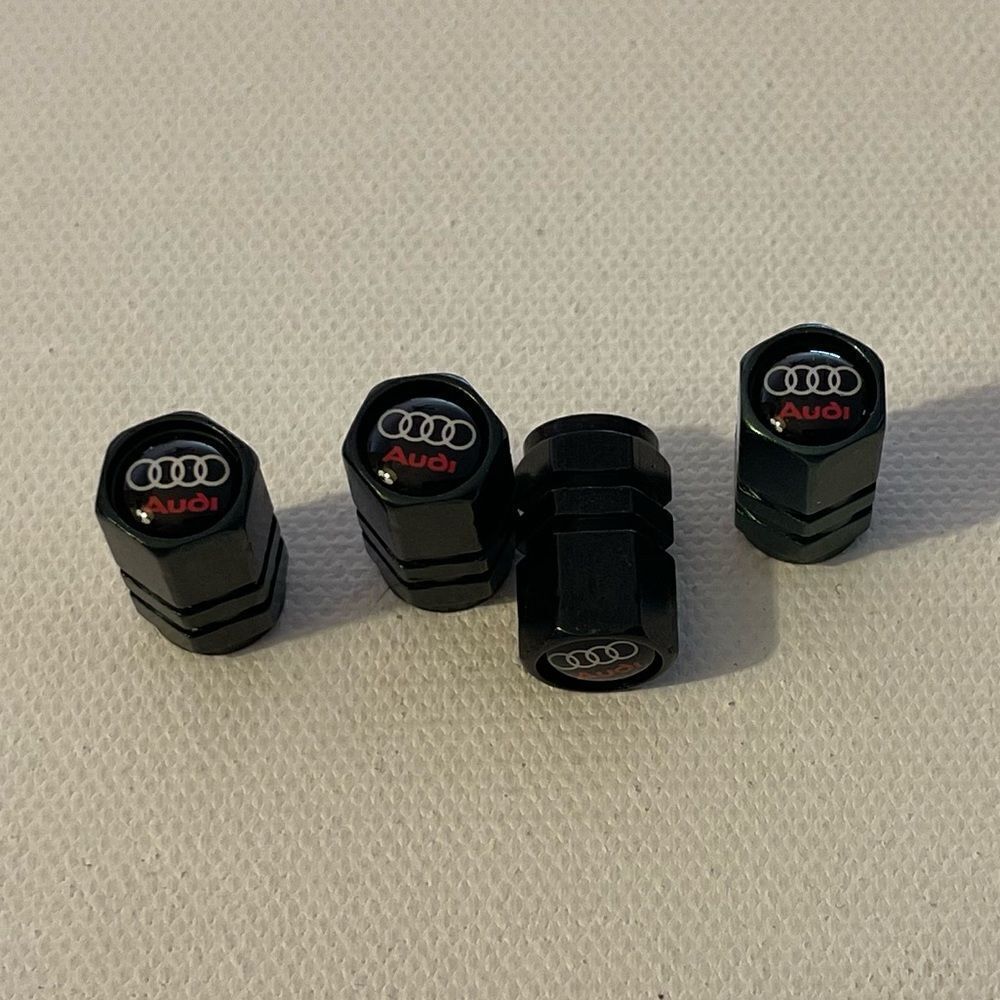 Audi valve Stem caps in Black set of 4 NWT